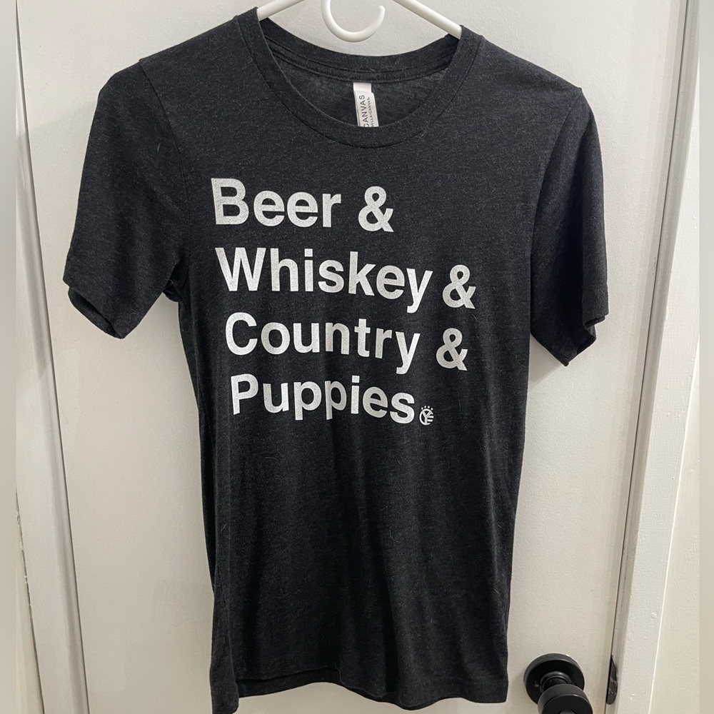 WHISKEY RIFF Beer/Whiskey/Country/Puppies Tshirt